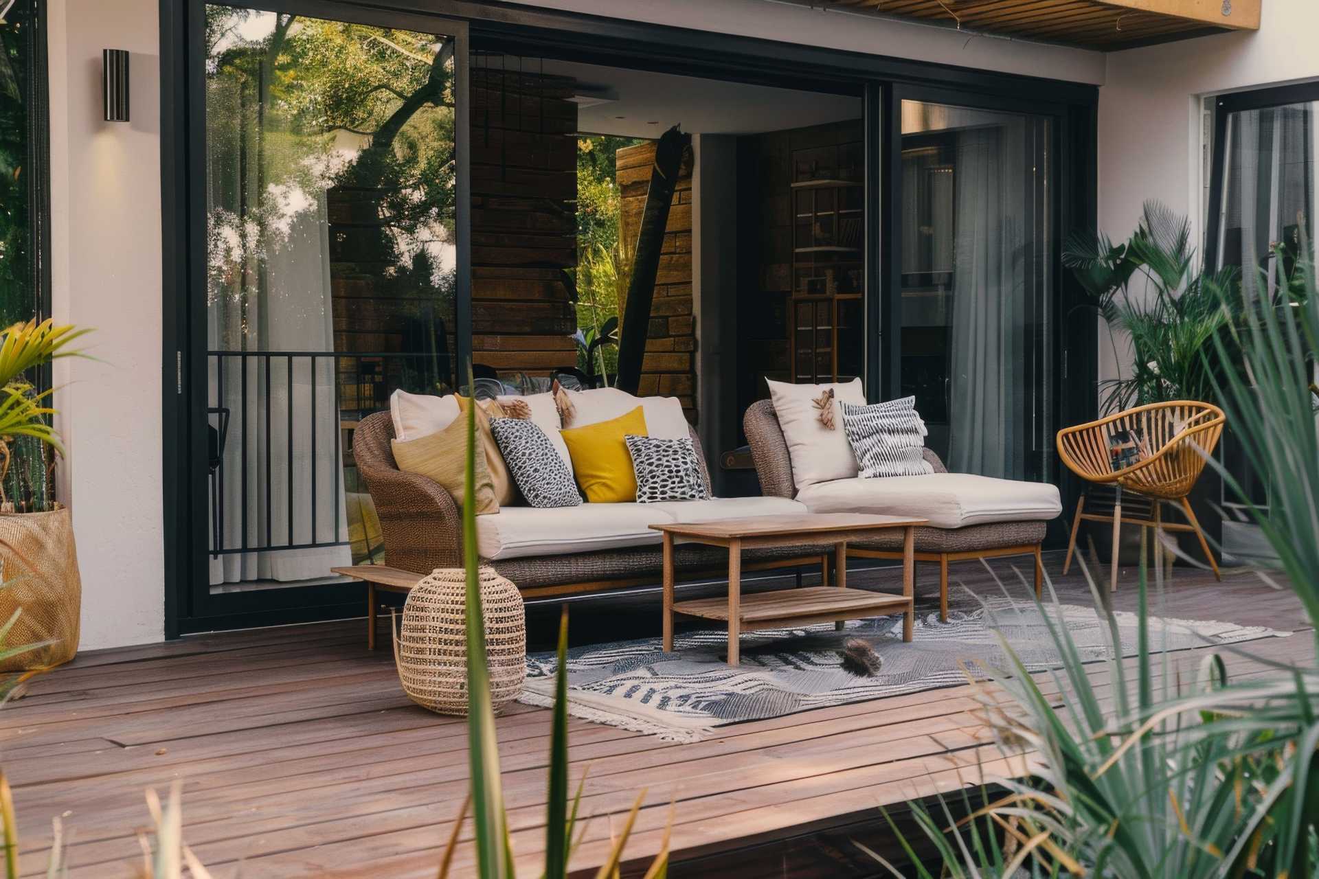 modern outdoor seating area